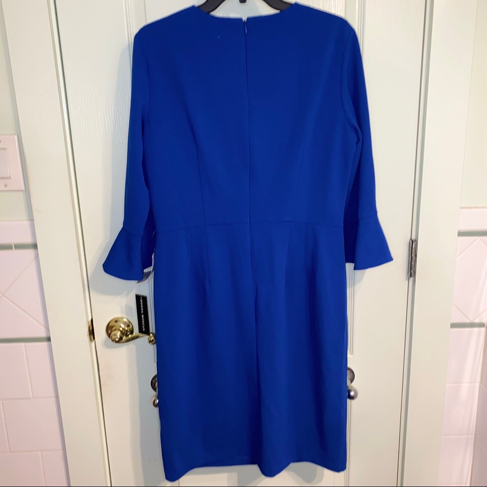 Donna Morgan Ruffle Cuff Sheath Dress - Picture 3 of 5